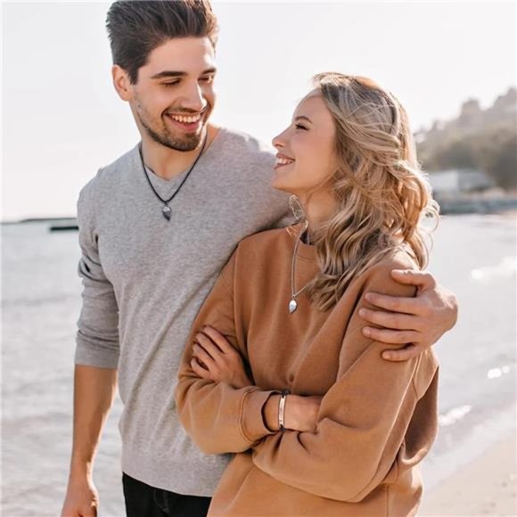 4Pcs Couple Necklace BraceletSet MatchingBracelets for Couples Matching Necklace - Picture 3 of 7